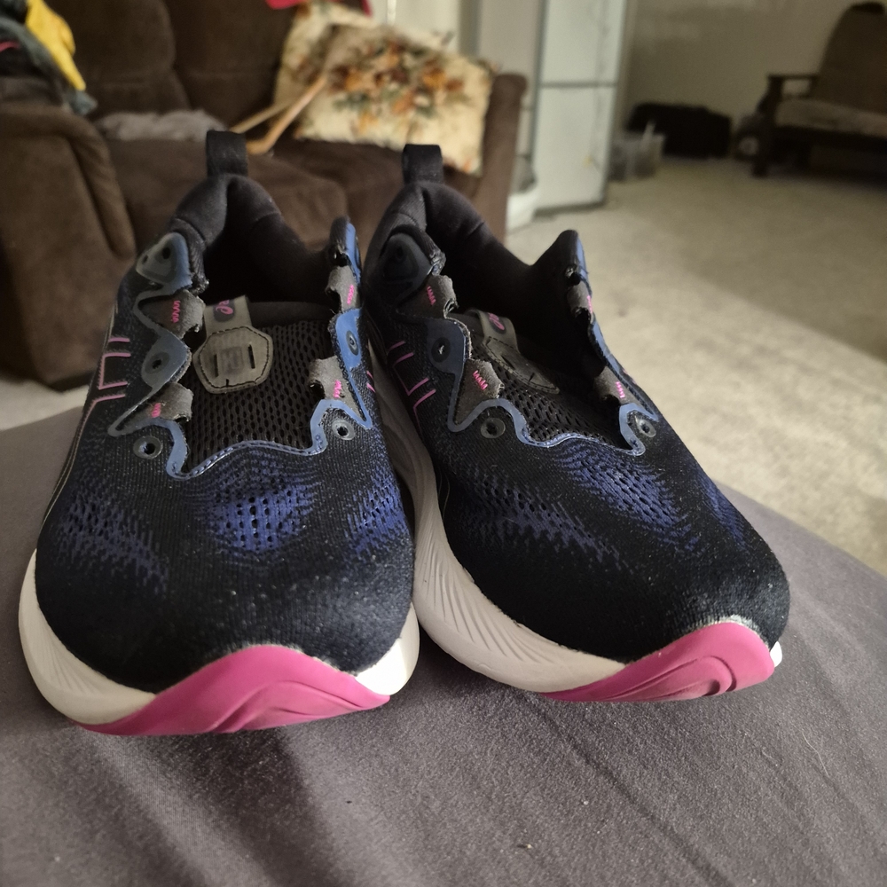 ASICS Women's Black and Blue Athletic Shoes - Picture 4 of 8